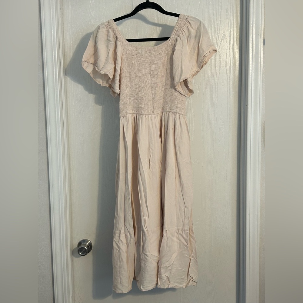 Meroketty | Cream Midi Dress | Size Medium - Picture 5 of 5